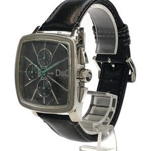 【1円スタート】 訳あり ディーアンドジー 腕時計 クオーツ ブラック メンズ D＆Gの画像2