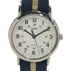 【1円スタート】 訳あり タイメックス 腕時計 INDIGLO クオーツ ホワイト メンズ TIMEXの画像1