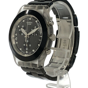 【1円スタート】 訳あり スウォッチ 腕時計 IRONY クオーツ ブラック メンズ Swatchの画像2