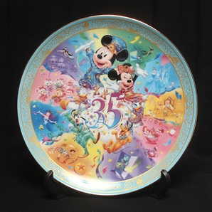 美品 ディズニー インテリアプレート 飾り皿 東京ディズニーリゾート35周年記念 27cm Disneyの画像2