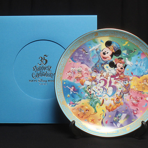 美品 ディズニー インテリアプレート 飾り皿 東京ディズニーリゾート35周年記念 27cm Disneyの画像1