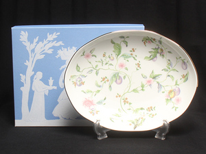 美品 ウェッジウッド オーバルディッシュ ボウル 皿 25cm スウィートプラム WEDGWOOD