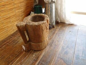 スパイスボールno.11 23x16h23cm 3kg　タイ　すり鉢　置物飾り 木製　古民具　道具