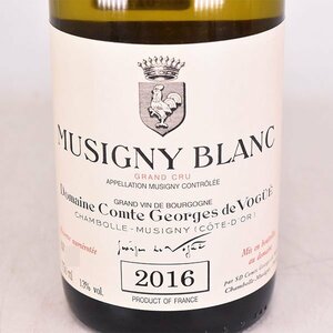 1円～★コント ジョルジュ ド ヴォギュエ ミュジニー ブラン 2016年 白 750ml 13% ブルゴーニュ Comte Georges de Vogue D210137