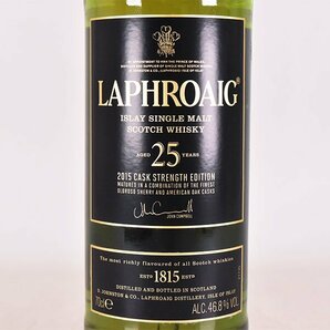 1円～★ラフロイグ 25年 カスクストレングス 2015 リリース ＊冊子 箱付 ※ 700ml 46.8% アイラ LAPHROAIG D210034の画像3