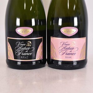 1円～★2本セット★ヴーヴ オーヴァン ド フランス ブリュット /ブリュット ロゼ 750ml 11% スパークリング Veuve Aubin de France D21S014の画像2