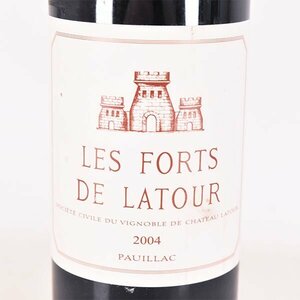 1円～★レ フォール ド ラトゥール 2004年 赤 750ml 13% ポイヤック ★五大シャトー セカンド Les Forts de Latour E060041