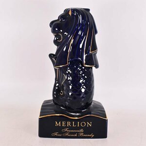 ★マーライオン 青 陶器ボトル 700ml/1,583g 40% フレンチブランデー MERLION D290430