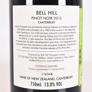 ★ベル ヒル ピノ ノワール 2013年 赤 750ml 13% ニュージーランド BELL HILL D290272の画像6