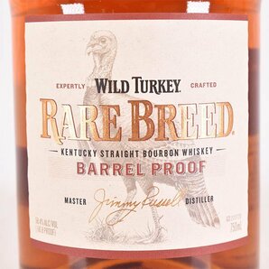 1円～★ワイルドターキー レア ブリード バレル プルーフ 700ml 58.4% バーボン WILD TURKEY RARE BREED D290332の画像2