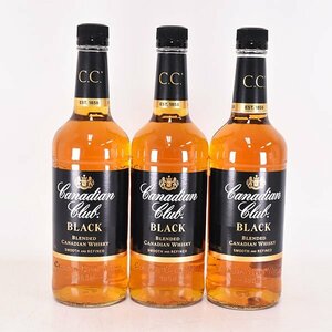 1円～★3本セット★カナディアン クラブ ブラックラベル 700ml 40% カナディアンウイスキー Canadian Club E06S057