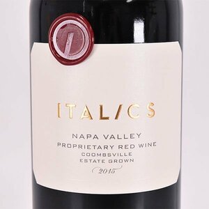 1円～★イタリックス 2015年 赤 750ml 14.6% カリフォルニア ナパヴァレー Italics E060202