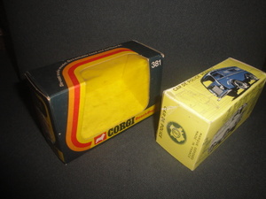 Corgi Beach Buggy、CIJ Car de Police Empty Box （’６０年代絶版）コーギー　ビーチバギーとCIJポリスの空箱