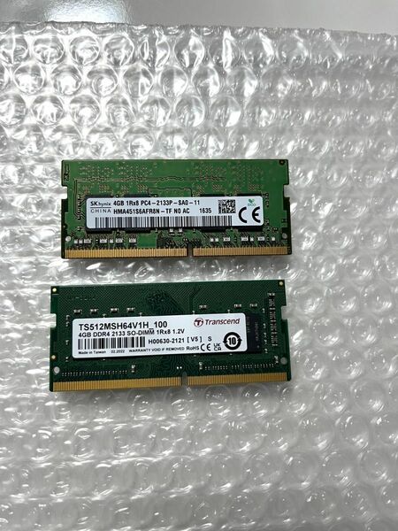 PC メモリ　4GB×2 SODIMM DDR4