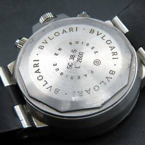 1円 稼動品★正規品 BVLGARI ブルガリ SC38S ディアゴノ スクーバ クロノグラフ 自動巻き 純正ブレス ヴィンテージ メンズ腕時計 TTKLG5446の画像5