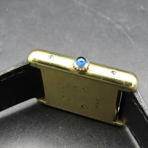 1円～! 稼動品★正規品 Cartier カルティエ マストタンク LM 手巻き ブラックダイヤル ヴィンテージ レディース腕時計 TTKLG5548の画像4