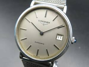 1円～! ジャンク品★正規品 LONGINES ロンジン 4185.1 自動巻き Cal.L994.1 シルバーダイヤル デイト ヴィンテージ メンズ腕時計 TTKLG5425