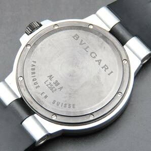 1円～! 稼動品★正規品 BVLGARI ブルガリ AL38A アルミニウム 自動巻き デイト シルバーダイヤル 純正ブレス メンズ腕時計 TTKLG5564の画像5