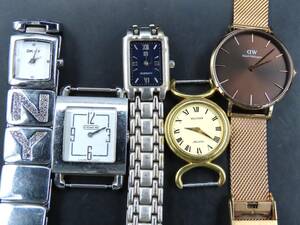 1 jpy ~! mountain Junk operation goods contains ji van si. Waltham Coach etc. set sale 5 point set quartz lady's wristwatch TTKLG5597