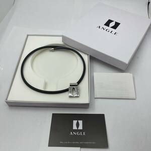 新品 未使用 中野選手愛用　プロアスリートも実感 ANGLE 磁気ネックレス アングルe.モデル 01　スクエア/プラチナ L(50cm)　血行改善