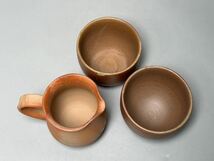 備前焼 湯呑3点 木公 煎茶道具 湯冷 急須 サイズ約6.6×7.9cm 備前焼 酒器 陶器 茶道具 湯呑 茶器 湯呑み ぐい呑 サイズ約7.4×h6.1cm_画像8