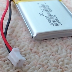 リポ バッテリー 2pinコネクター付き 3.7V 600mAh 503040（5 x 30 x 43mm）の画像6