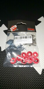 M6 bolt color aluminium washer red 10 pcs set new goods unused decoration bolt number bolt free shipping 