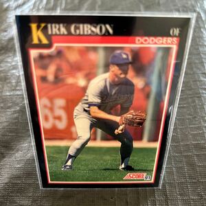 MLB 1991 Score Kirk Gibson カークギブソン LA Dodgers ロスアンゼルスドジャース メジャーリーグ No.800