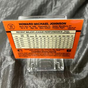 MLB 1990 Donruss Howard Johnson NY Mets ハワードジョンソン ニューヨークメッツ No.99 メジャーリーグの画像2