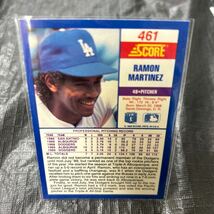 MLB 1990 Score Ramon Martinez ラモン マルティネス LA Dodgers ロスアンゼルスドジャース No.461 メジャーリーグ_画像2