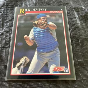 1991 Score Rick Dempsey LA Dodgers No.816 リックデンプシー ロスアンゼルスドジャース