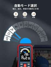 テスター 10000カウント デジタル マルチメーター 電圧計 AC/DC電圧 AC/DC電流 抵抗 導通 周波数 日本語説明書_画像2