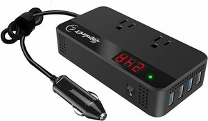  машина инвертер 200W DC12V.AC100V. замена USB подача тока 4.QC3.0. скорость зарядка AC100V источник питания 2.