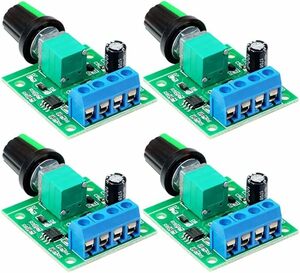 PWM 低電圧モーター 速度コントローラー DC1.8V/3V/5V/6V/12V 2A 1803BK 1803B速度制御ノブ付き 4個