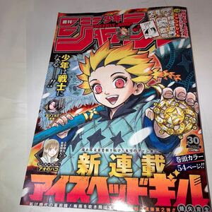 週刊少年ジャンプ 2023年 30号 鵺の陰陽師 新連載 巻頭カラー アイスヘッドギル カラー アスミカケル アオのハコ 逃げ上手の若君