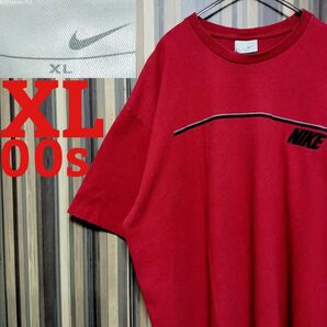 00s【NIKE】ナイキ 刺繍ロゴ プリント ホンジュラス製 半袖Tシャツ XL