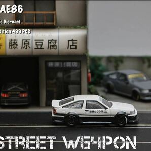 1/64 Street Weapon TOYOTA トヨタ RWB AE86 白 とうふ店の画像2
