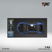 1/64 TPC HONDA civic fd2 ホンダ シビック　青　フィギュア付き_画像3