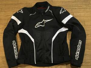 alpinestars T-GP PLUS R AIR ナイロンメッシュライディングJKT ブラック色 Lサイズ 身長168-172cm 肩/肘/背/胸部パッド付き 