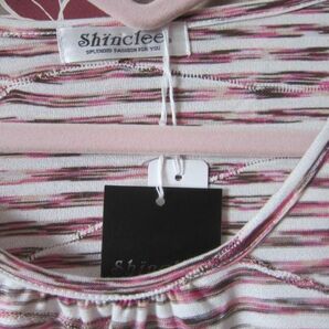 LL 可愛いティアードフリル 3wayアシメントリーチュニ Shinclee 大きいサイズ 新品 裾シフォン ドロスト パワーネット 紫ピンクの画像10