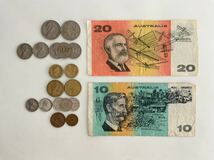 旧オーストラリアドル60~古銭 硬貨 貨幣 外国銭 80年代紙幣＆コイン合計37ドル18セント分_画像2