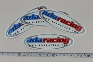 50%off！ ADA RACING(エーディーエー)　 ステッカー 5cmX15cm 4枚セット #ADA-S01-O-4