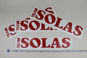 50%off！ SOLAS(ソラス) ダイカットデカール(ステッカー) 10cmX44cm 4枚セット RED #SOLAS-04-4