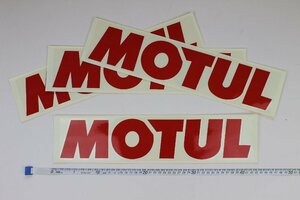 50%off！ MOTUL ダイカットデカール(ステッカー) 10cmX43cm 4枚セット RED #MOTUL-S01-4