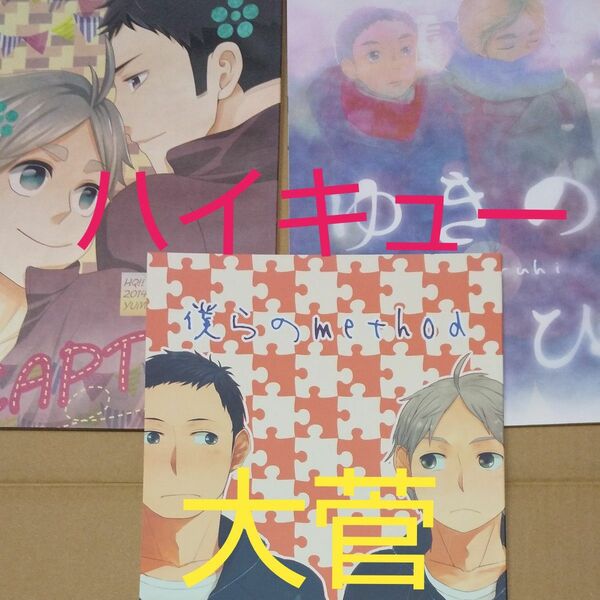 ハイキュー！！同人誌 大菅３冊セット 澤村大地 菅原孝支 烏野３年生