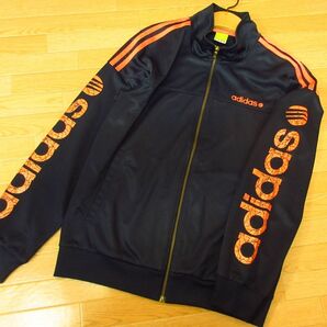 ◎美品！M 上下セット！adidas アディダス◆ジャージ ジャケット&ナイロンパンツ◆メンズ 紺◆B3816の画像2