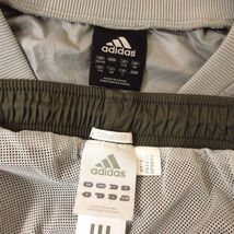 ◎adidas アディダス L 上下セット◆ウィンドブレーカー ピステジャケット&パンツ◆メンズ グレーxオリーブ◆3791_画像9