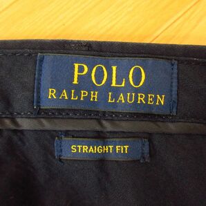 ◎使用少なめ！POLO RALPH LAUREN ポロラルフローレン◆ストレート コットンパンツ キレイめ 古着◆メンズ 紺 32サイズ◆KP4602の画像7