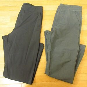 ◎美品！UNIQLO ユニクロ M 2本セット◆クライミング シェルパンツ ストレッチ テーパード アウトドア◆メンズ グレー まとめ売り◆C1356