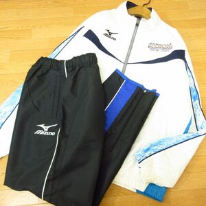 ◎美品！M 上下セット！MIZUNO ミズノ CENTRAL◆ウィンドブレーカー ジャケット&パンツ ユニフォーム◆メンズ 白x黒◆B3904